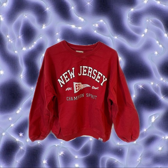 Red oversized crew neck - Picture 1 of 2